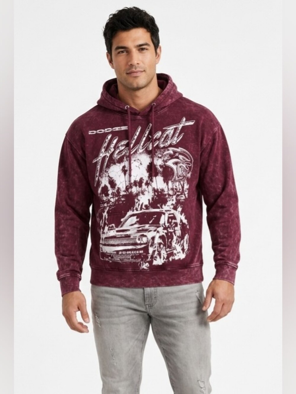 Dodge x Reason Hellcat Graphic Hoodie Size L